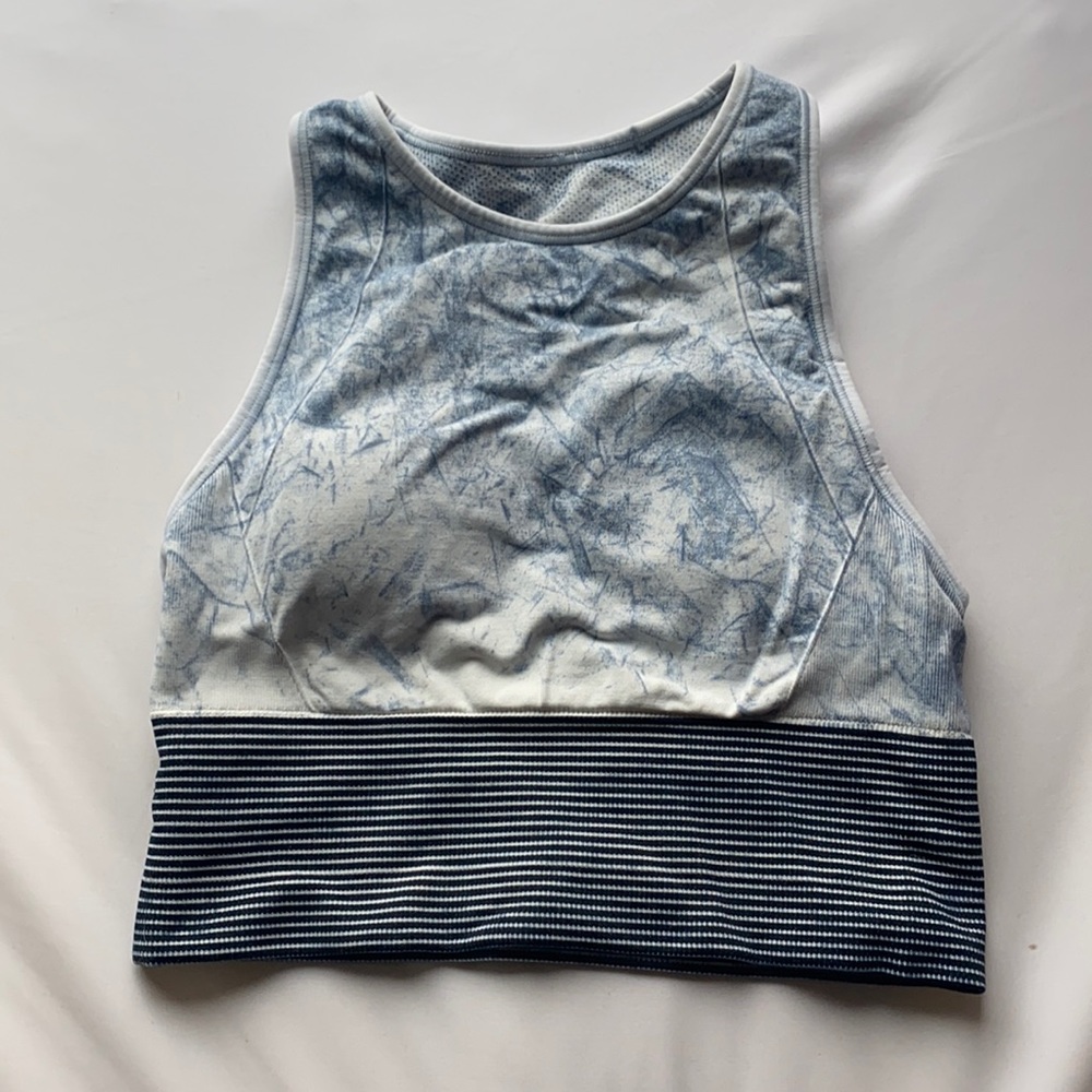 lululemon ebb to train sports bra tie dye wash